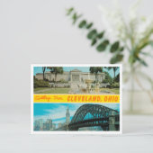 Grüße von Cleveland, Ohio Vintage Travel Postkarte (Stehend Vorderseite)