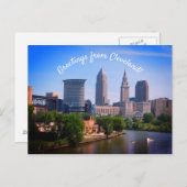 Grüße von Cleveland-Postkarte Postkarte (Vorne/Hinten)