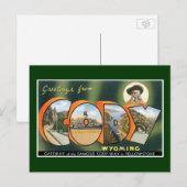 Grüße von Cody, Wyoming! Vintage Postkarte (Vorne/Hinten)