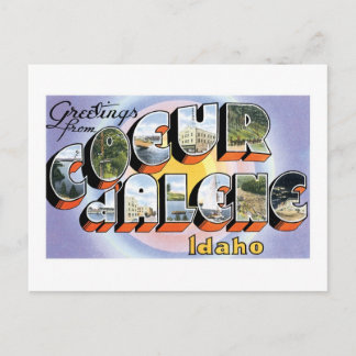 Grüße von Coeur D Alene Postkarte