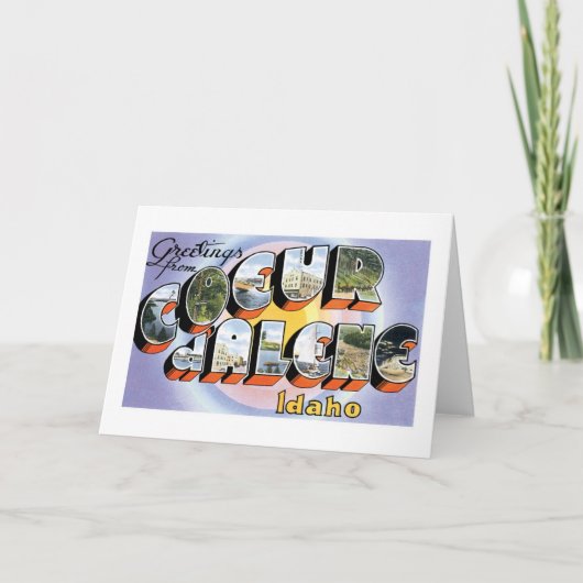 Grüße von Coeur d'Alene, Idaho! Karte (Vorderseite)