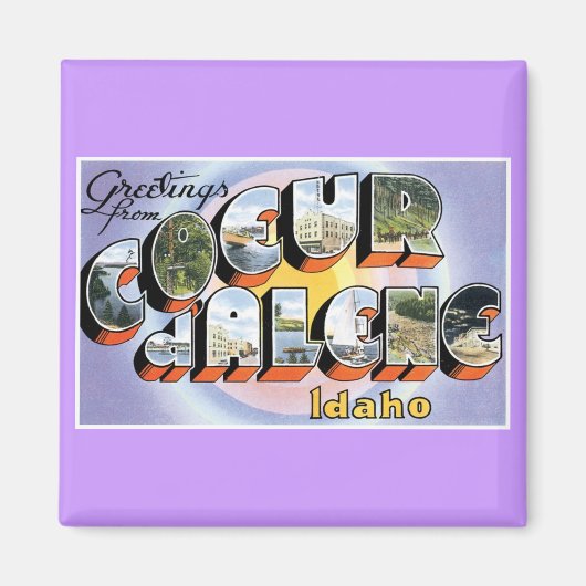 Grüße von Coeur d'Alene, Idaho! Magnet (Vorne)
