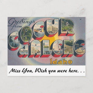 Grüße von Coeur d'Alene, Idaho Postkarte