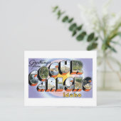 Grüße von Coeur d'Alene, Idaho! Postkarte (Stehend Vorderseite)