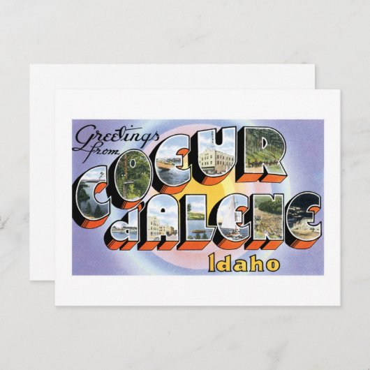 Grüße von Coeur d'Alene, Idaho! Postkarte (Vorne/Hinten)