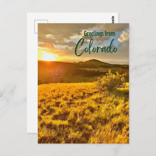 Grüße von Colorado Postcard Postkarte (Vorne/Hinten)