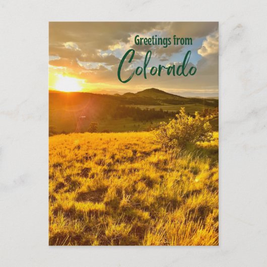 Grüße von Colorado Postcard Postkarte (Vorderseite)