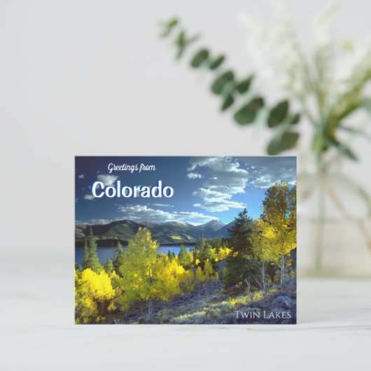 Grüße von Colorado Twin Seen Postkarte (Stehend Vorderseite)