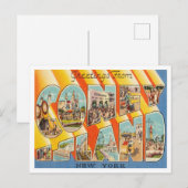 Grüße von Coney Island, New York Travel Postkarte (Vorne/Hinten)