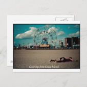 Grüße von Coney Island! Postkarte (Vorne/Hinten)