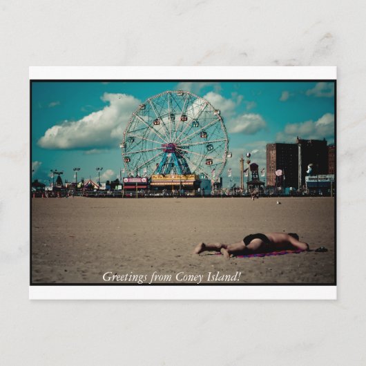 Grüße von Coney Island! Postkarte (Vorderseite)
