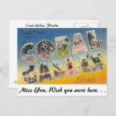 Grüße von Coral Gables, Florida Postkarte (Vorne/Hinten)