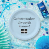 Grüße von Cornwall in der kornischen Sprache Pappteller (Party)