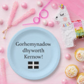 Grüße von Cornwall in der kornischen Sprache Pappteller (Party)