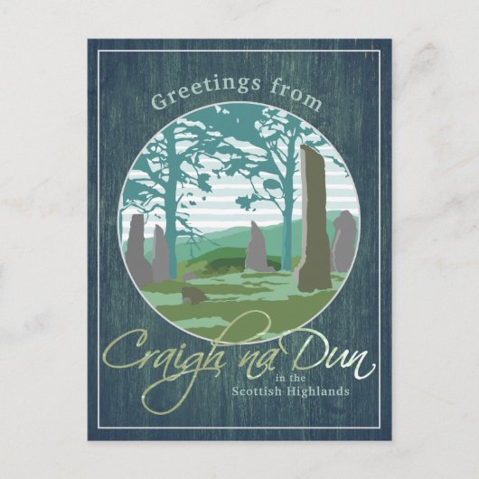 Grüße von Craigh na Dun Outlandish Postcard Postkarte (Vorderseite)