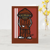 Grüße von da Kapuze. Karte (Gelbe Blume)