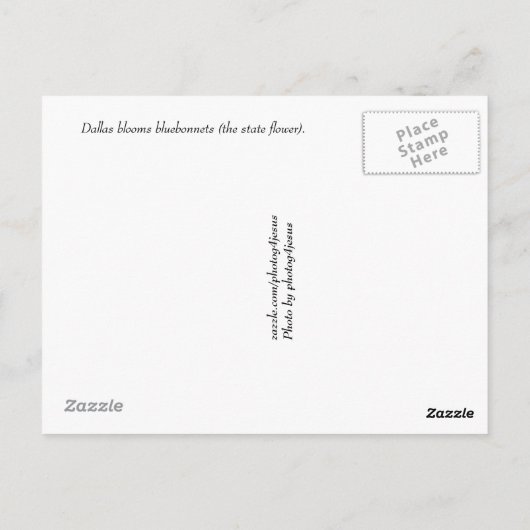 Grüße von Dallas Postcard Postkarte (Rückseite)