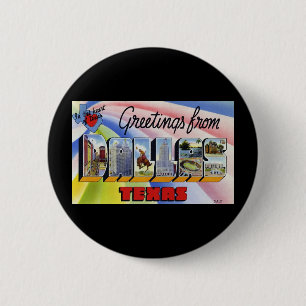 Grüße von Dallas Texas Button