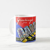 Grüße von Dallas Texas Kaffeetasse (Vorderseite Links)