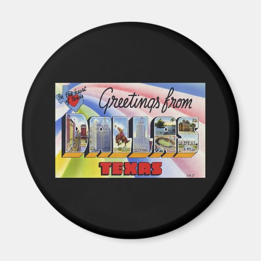 Grüße von Dallas Texas Magnet (Vorne)