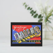 Grüße von Dallas Texas Postkarte (Stehend Vorderseite)
