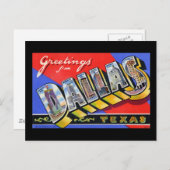 Grüße von Dallas Texas Postkarte (Vorne/Hinten)