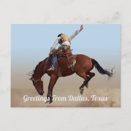 Grüße von Dallas, Texas Rodeo Postcard Postkarte (Vorderseite)