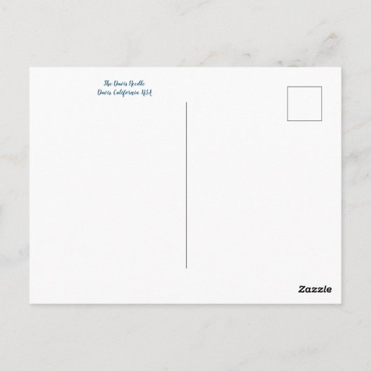 Grüße von Davis! Postkarte (Rückseite)