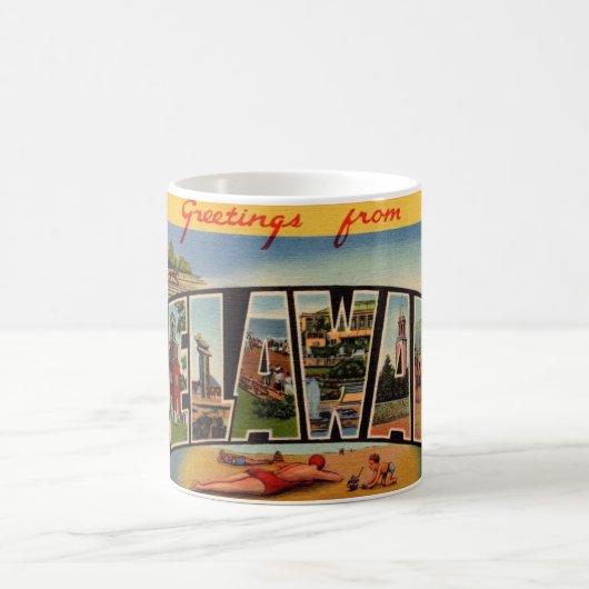Grüße von Delaware Kaffeetasse (Mittel)