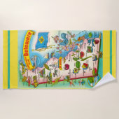 Grüße von Delaware Map Strandtuch (Vorderseite)