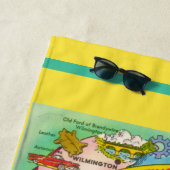 Grüße von Delaware Map Strandtuch (Beispiel)