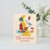 Grüße von Delaware Postkarte (Stehend Vorderseite)