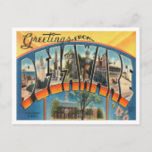 Grüße von Delaware Vintage Travel Postkarte (Vorderseite)