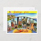 Grüße von Delaware Vintage Travel Postkarte (Vorne/Hinten)
