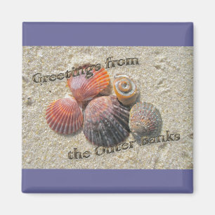Grüße von den Äußeren Banken Seashells Magnet