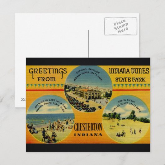 Grüße von den Dünen! Postkarte (Vorne/Hinten)