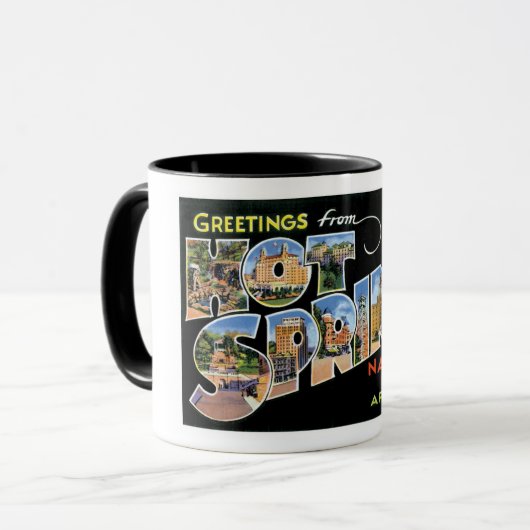 Grüße von den heißen Quellen! Tasse (Vorderseite Links)