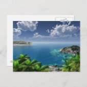 Grüße von den Inseln Postkarte (Vorne/Hinten)