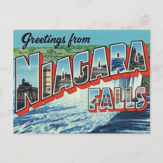Grüße von den Niagarafällen Postkarte (Vorderseite)