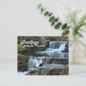 Grüße von den Poconos! Fabrikschwellen Postkarte (Stehend Vorderseite)