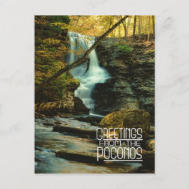 Grüße von den Poconos! Fulmer Falls Postkarte