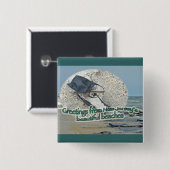 Grüße von den schönen Stränden von New Jersey Button (Vorne & Hinten)