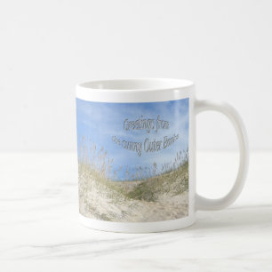 Grüße von den sonnigen OBX-Strandhafer-Artikeln Kaffeetasse