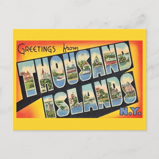  Grüße von den Thousand Islands  Postkarte (Vorderseite)