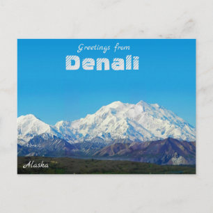 Grüße von Denali Alaska Post Card Landschaftlich Postkarte