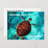 Grüße von der Bahamas Postkarte (Vorne/Hinten)