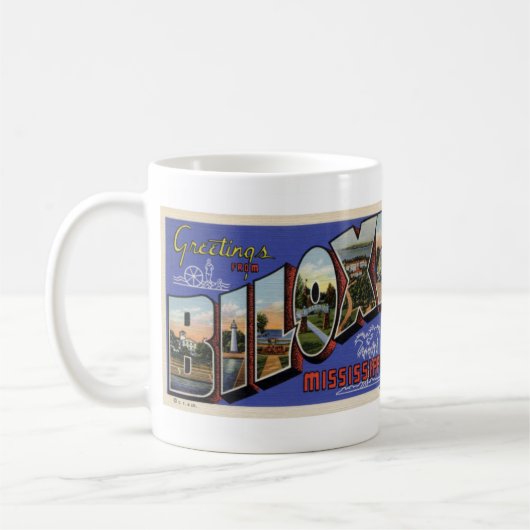 Grüße von der Biloxi Kaffeetasse (Links)