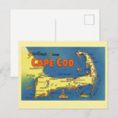 Grüße von der Cape-Cod-Karte Postkarte (Vorne/Hinten)