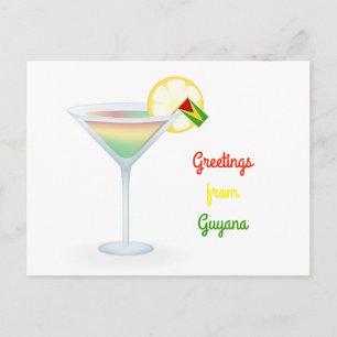 Grüße von der Guyana-Cocktail-Feiertags-Karte Feiertagspostkarte