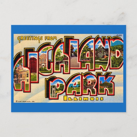 Grüße von der Highland Park Postkarte (Vorderseite)
